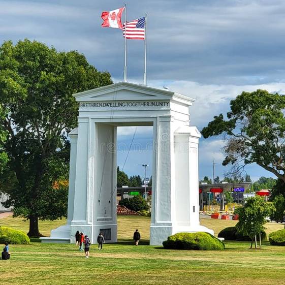 The Peace Arch International Monument Blaine Washington USA and ...